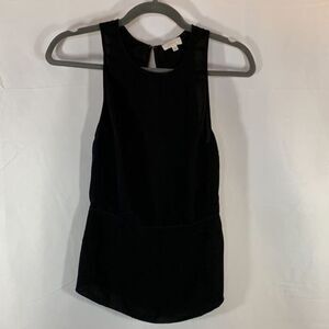 Wilfred Free Aritzia Black Sleeveless Blouse Zipper Side Tank Top